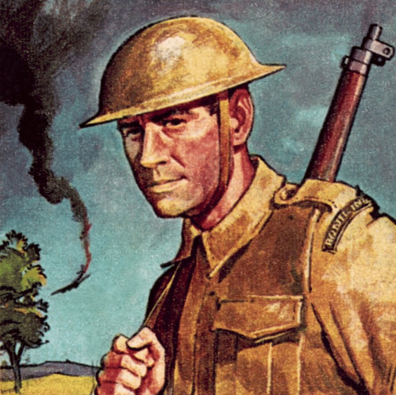 Tommy Atkins, smeknamnet för en privat soldat i den brittiska armén av English School