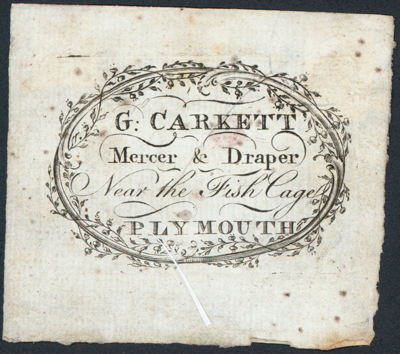 Handelskort, G Carkett av English School
