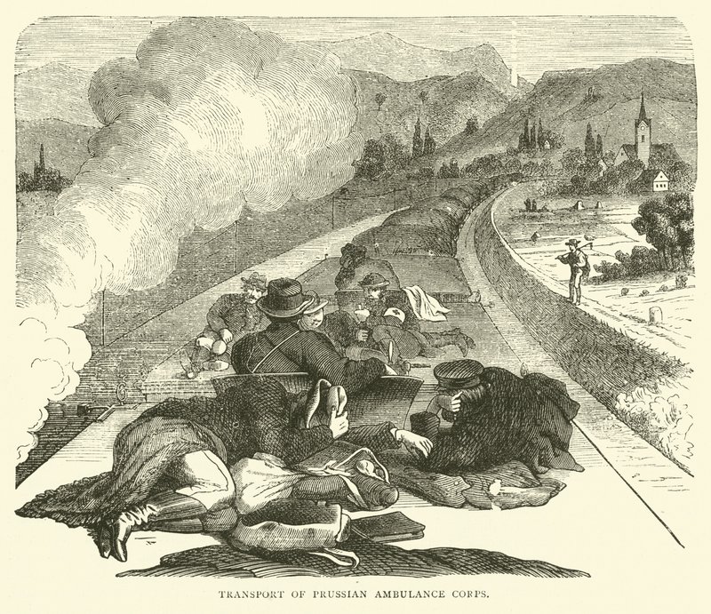 Transport av den preussiska ambulanskåren, november 1870 av English School