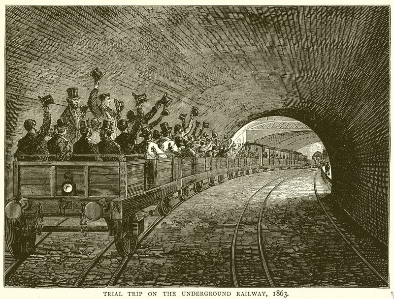 Provresa på tunnelbanan, 1863 av English School