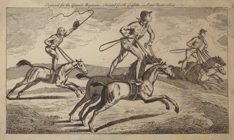 Trick riding (engraving) av English School