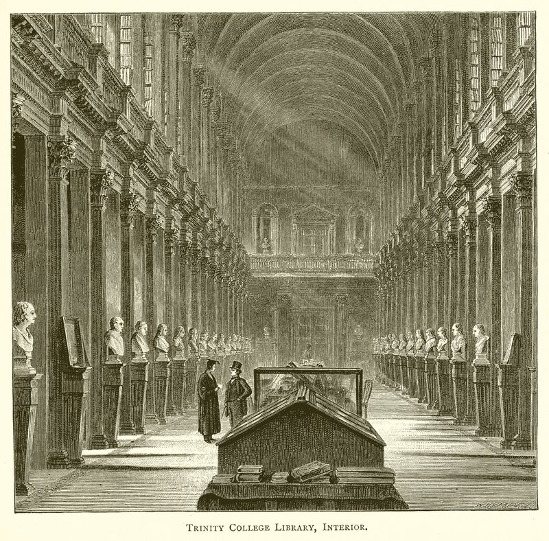 Trinity College Library, interiör av English School
