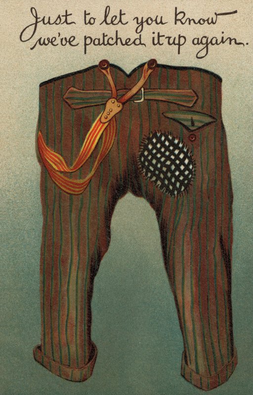Byxplåster (färg litho) av English School