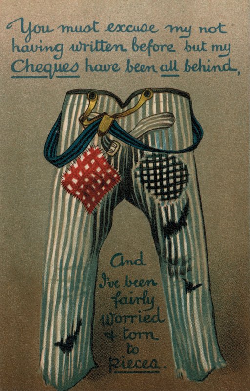 Byxplåster (färg litho) av English School