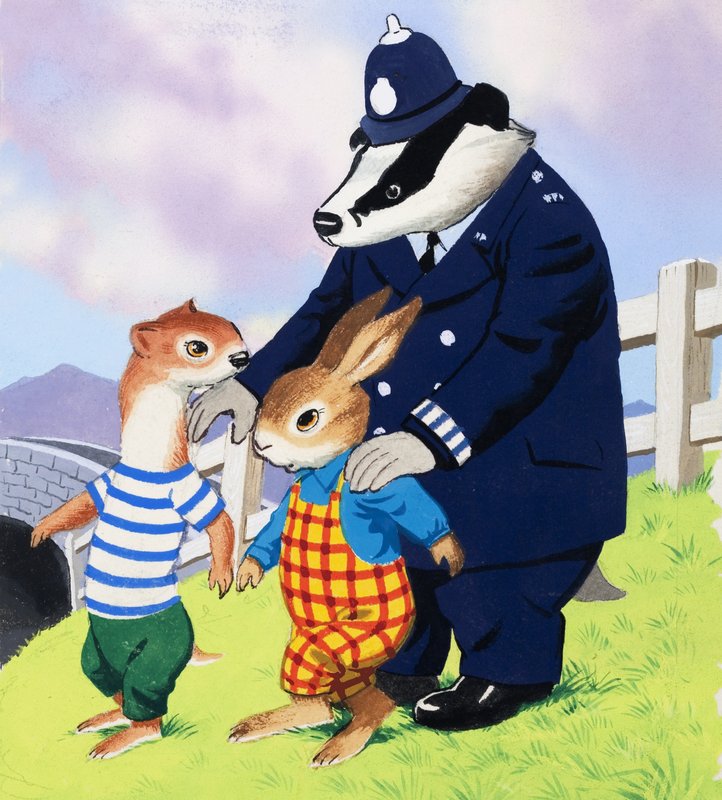 Tufty och polisen grävling av English School