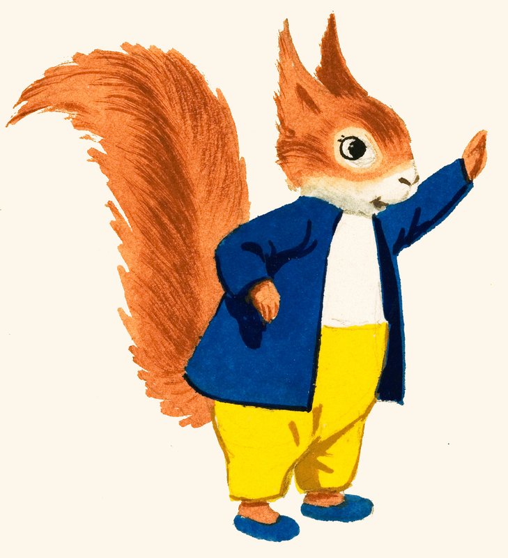 Tufty trafiksäkerhets ekorren av English School