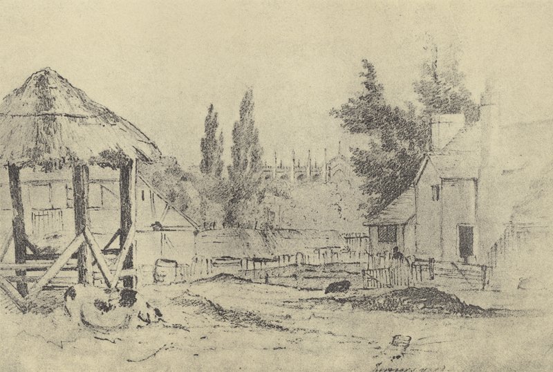 Turners Farm, c 1821 (gravyr) av English School
