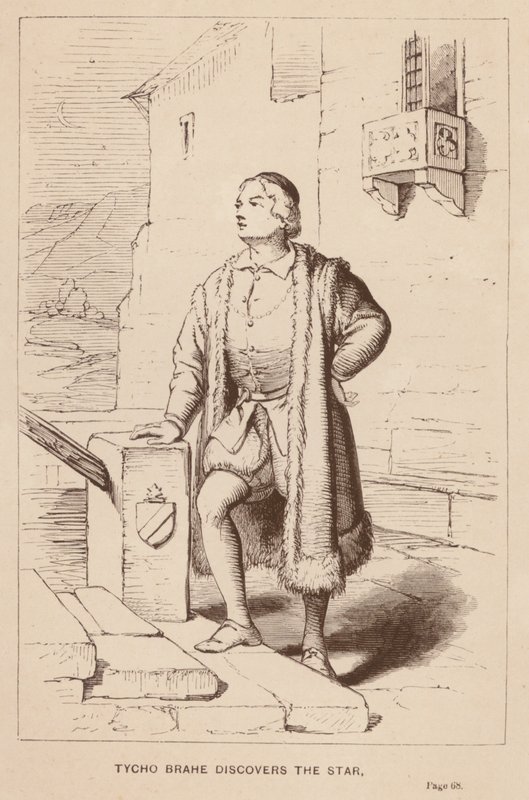 Tycho Brahe upptäcker stjärnan (gravyr) av English School