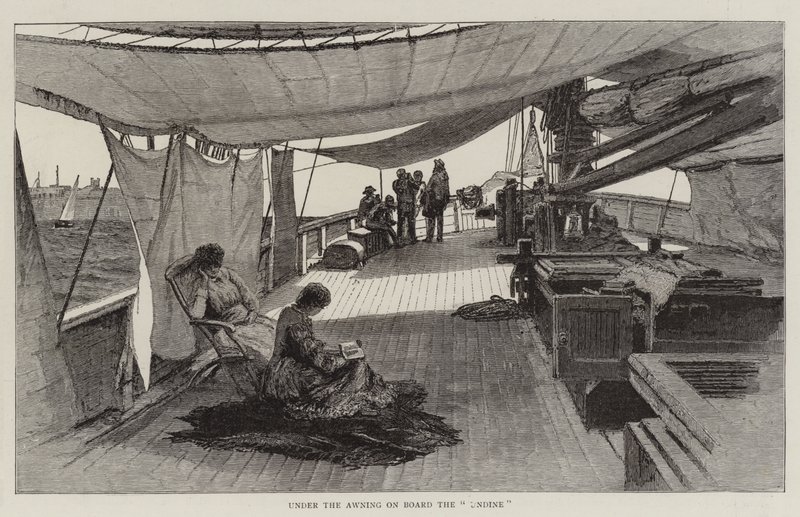 Under markisen ombord på "Undine" (gravyr) av English School
