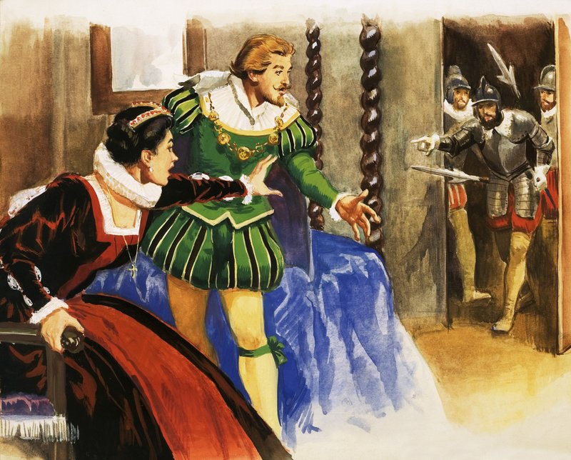 Oidentifierat par, möjligen drottning Elizabeth I och Sir Francis Drake av English School