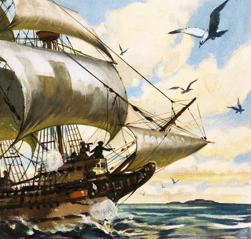 Oidentifierad segelbåt av English School