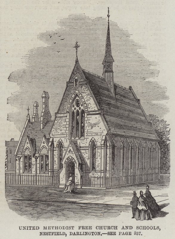 United Methodist Free Church and Schools, Nestfield, Darlington (gravyr) av English School