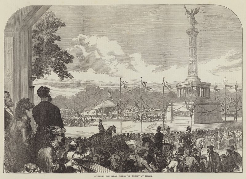 Avtäckning av Sedan Column of Victory i Berlin (gravyr) av English School