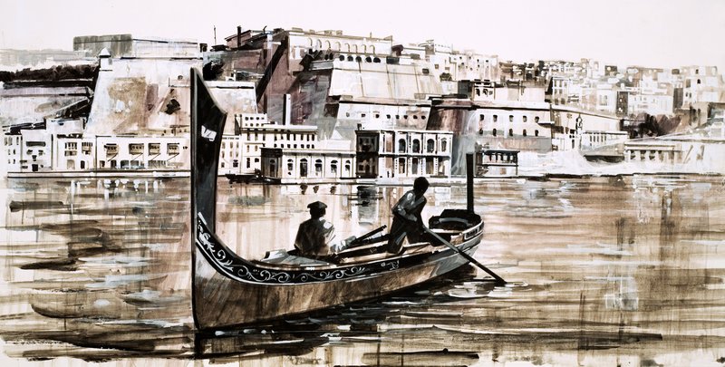 Valletta, huvudstad på ön Malta av English School