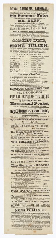 Vauxhall Gardens, annons av English School