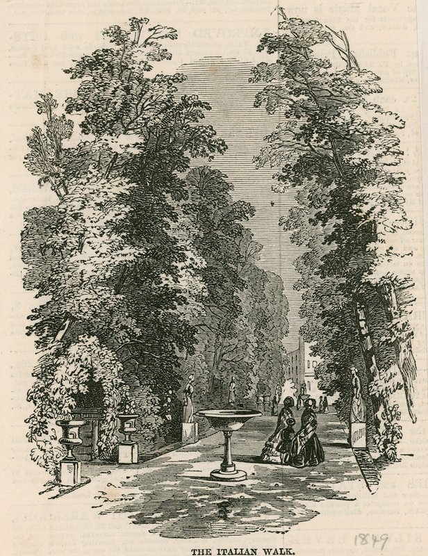 Vauxhall Gardens, London: Den italienska promenaden av English School