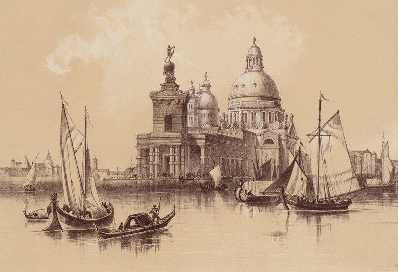 Venedig (litografi) av English School