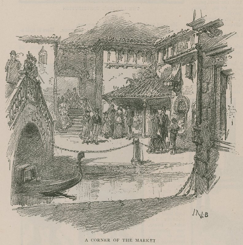 Venedig i London: Sketches at Olympia - Ett hörn av marknaden av English School
