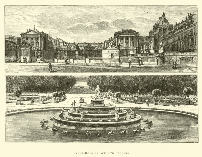 Versailles palats och trädgårdar av English School