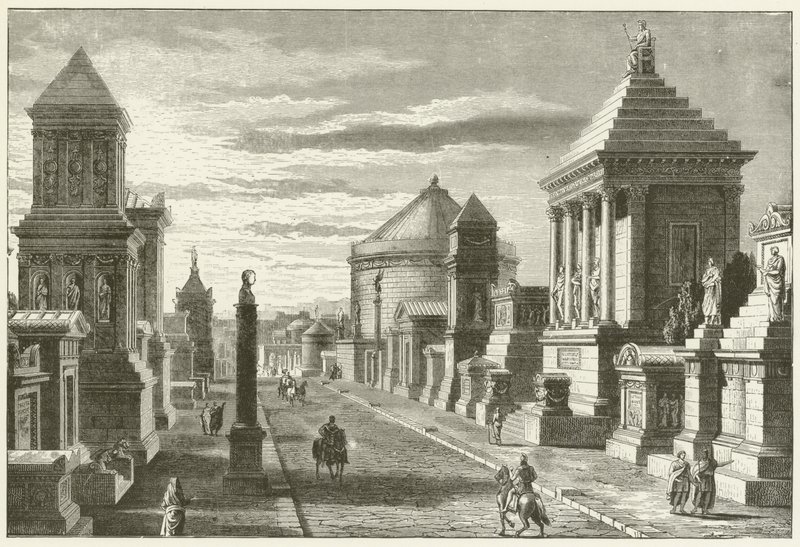 Via Appia, nära Rom av English School