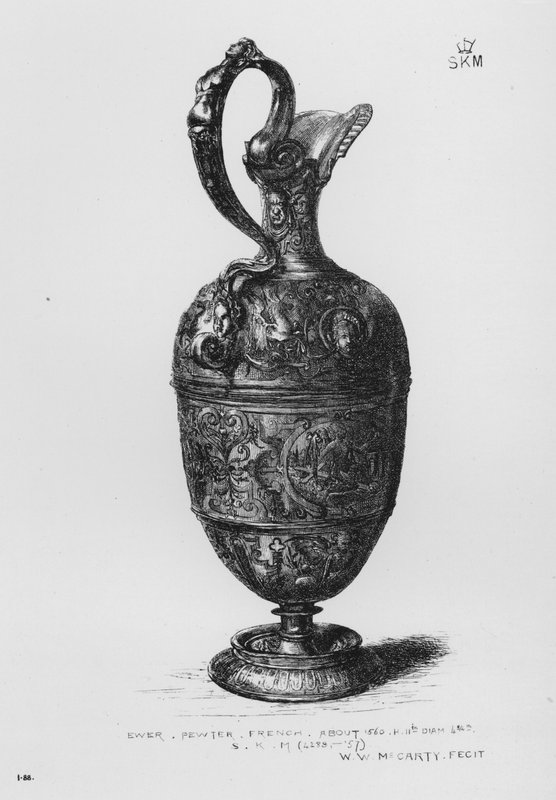 Victoria And Albert Museum: Ewer, tenn, fransk, ca 1560 av English School