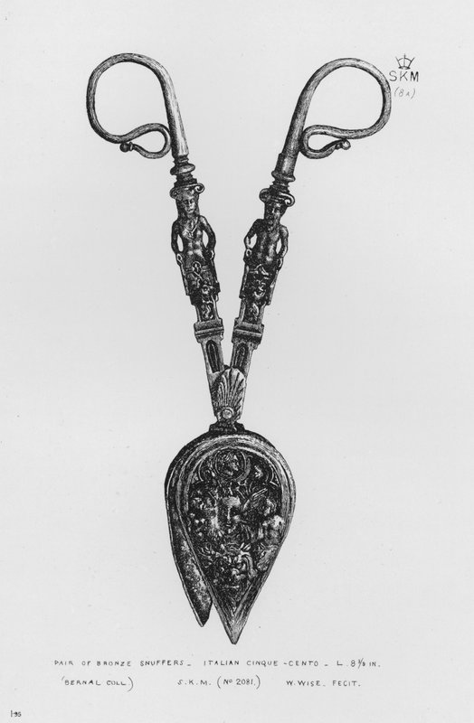 Victoria And Albert Museum: Par bronssnusar, italienska, Cinque-cento (gravyr) av English School