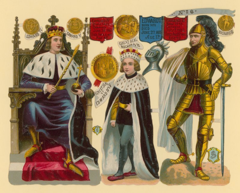 Viktorianskt skrot: kung Edward IV, kung Edward V, kung Richard III av English School