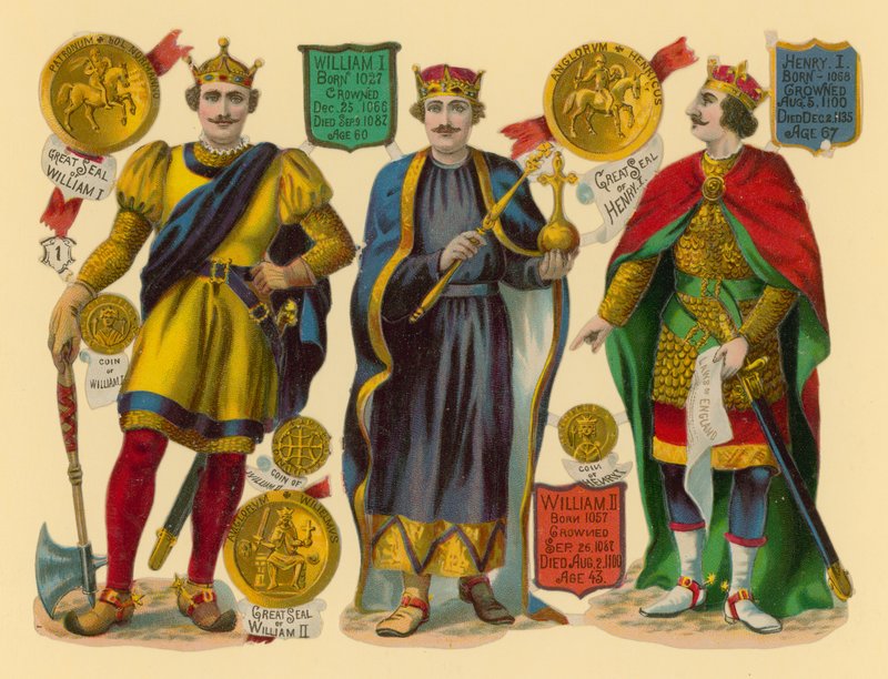 Viktorianskt skrot: kung William I, kung William II, kung Henrik I av English School