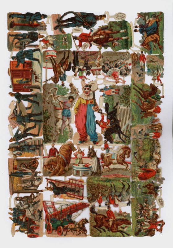Viktorianska rester (chromolitho) av English School