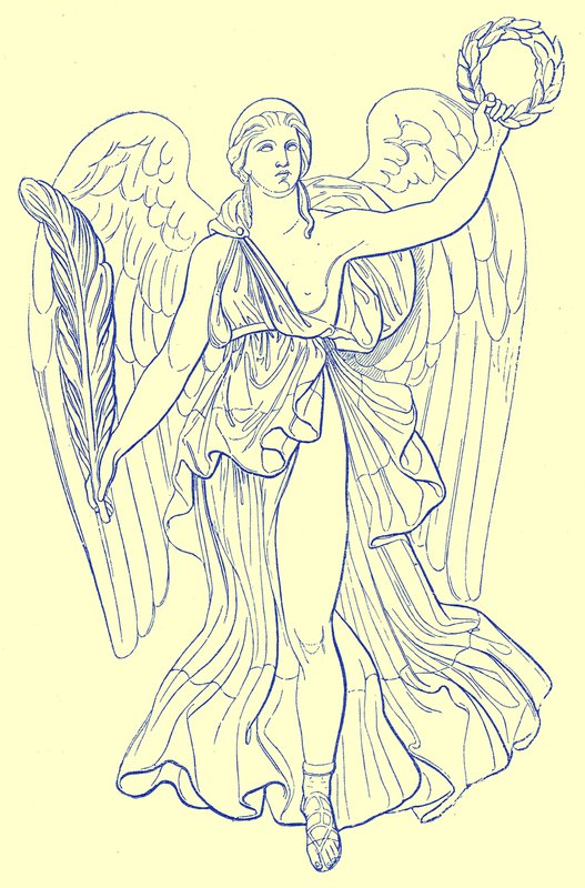 Victory, Munich Collection, illustration för historisk prydnad av James Ward, 1897 (digitalt förbättrad bild) av English School