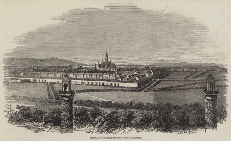 Wien, från Mr Burfords nya panorama (gravyr) av English School