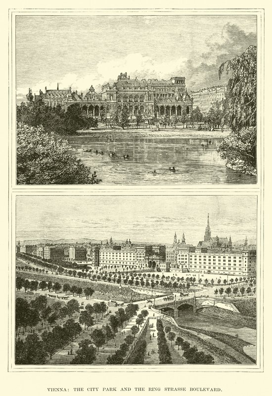 Wien, Stadsparken och Ring Strasse Boulevard av English School