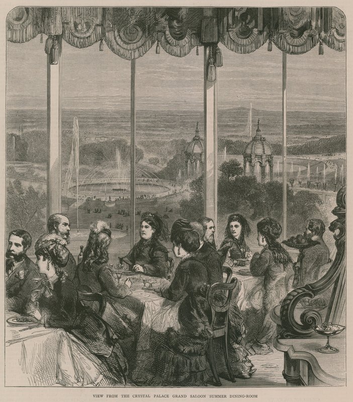 Utsikt från sommarmatsalen Crystal Palace Grand Saloon av English School