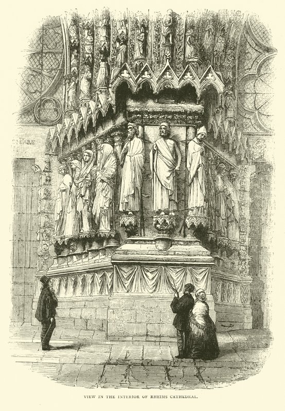 Utsikt i det inre av Reims katedral, september 1870 av English School