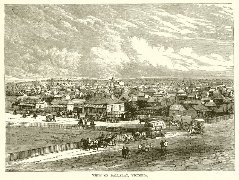 Utsikt över Ballarat, Victoria av English School
