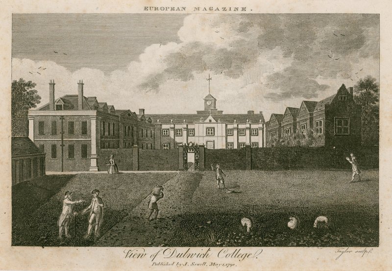 Vy över Dulwich College, London av English School