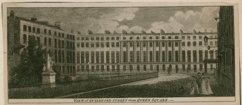 Utsikt över Guidford Street från Queen Square av English School