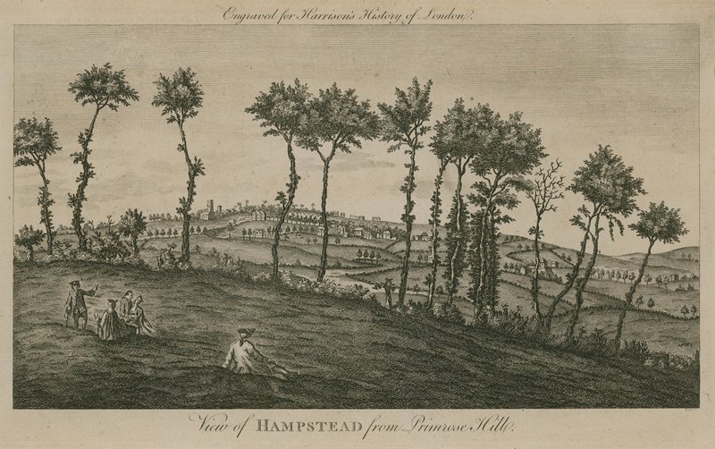 Utsikt över Hampstead från Primrose Hill av English School
