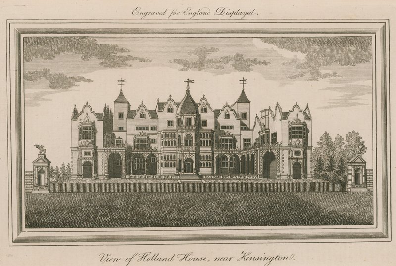 Utsikt över Holland House, nära Kensington av English School
