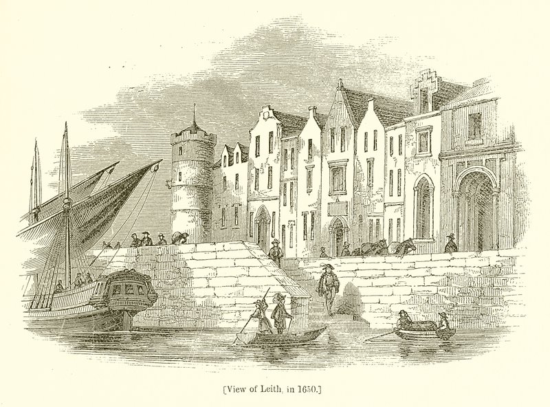 Utsikt över Leith, 1650 av English School