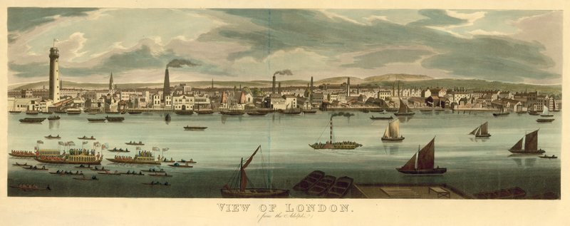 Utsikt över London från Adelphi av English School