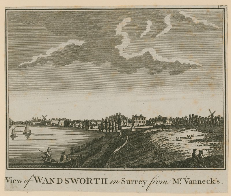 Utsikt över Wandsworth i Surrey från Mr Vannecks av English School