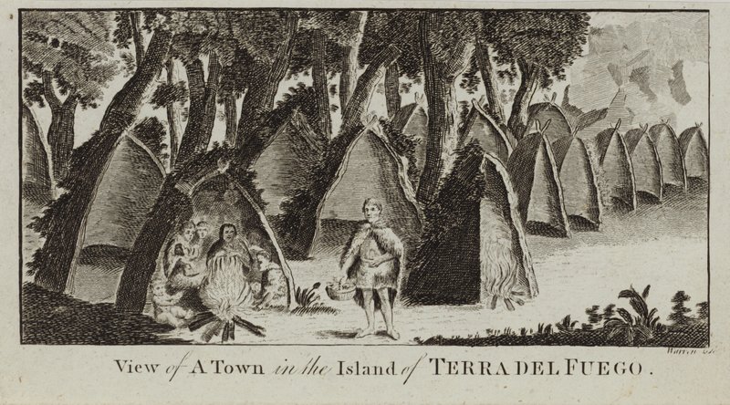 Utsikt över en stad på ön Terra del Fuego av English School