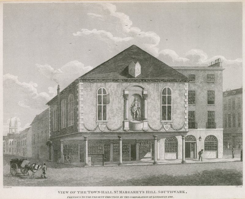 Utsikt över rådhuset, St Margarets Hill, Southwark av English School