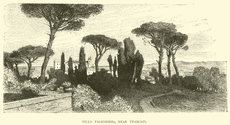 Villa Falconieri, nära Frascati av English School