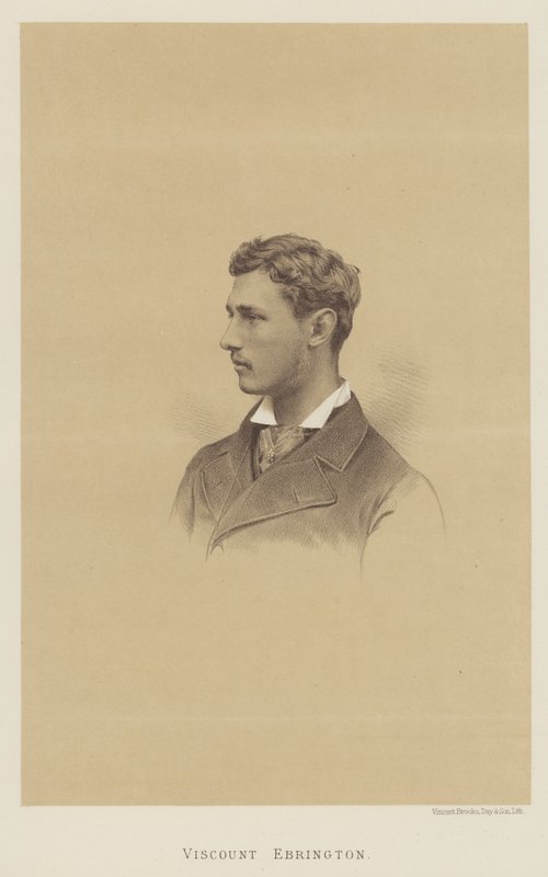 Viscount Ebrington (litho) av English School