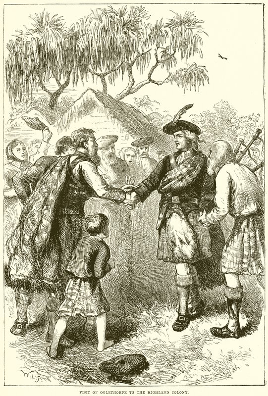 Besök av Oglethorpe i höglandskolonin av English School