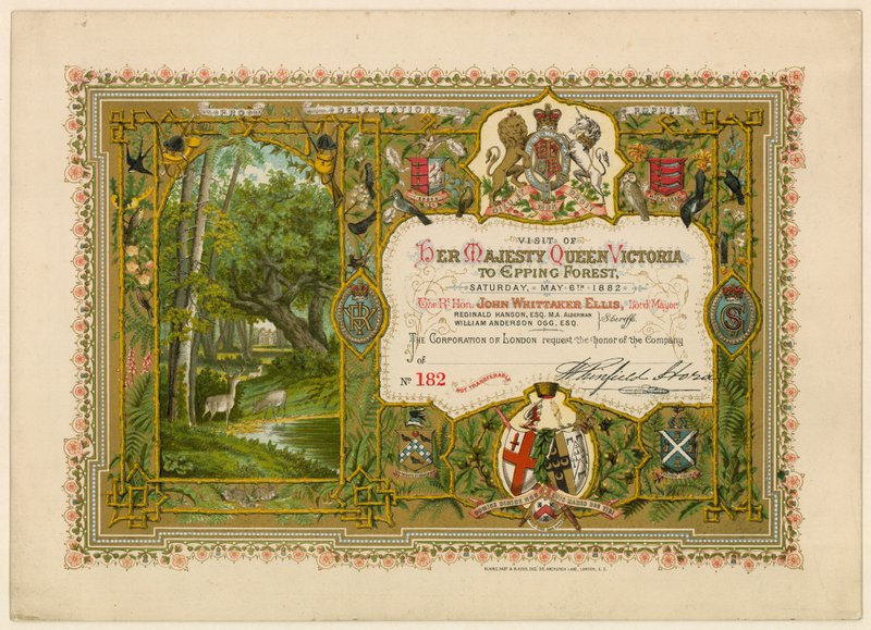 Besök av drottning Victoria i Epping Forest, 1882 av English School