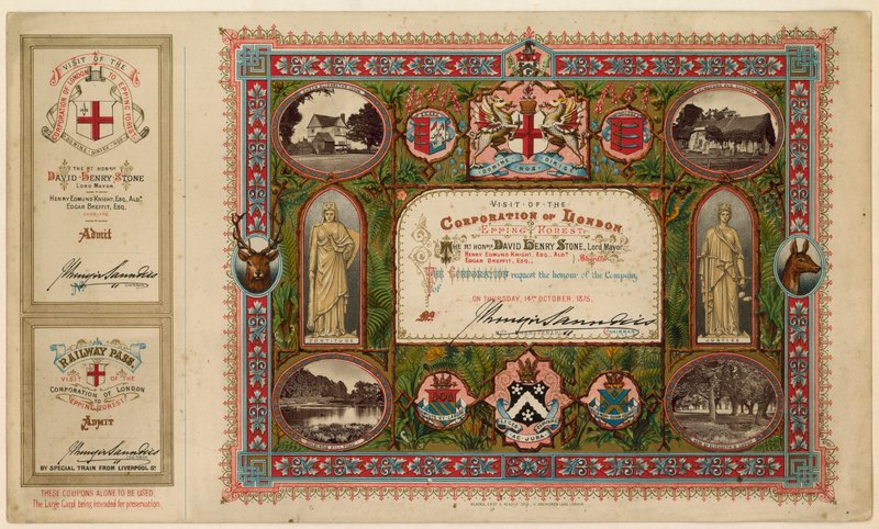 Besök av Corporation of London i Epping Forest, 1875 av English School