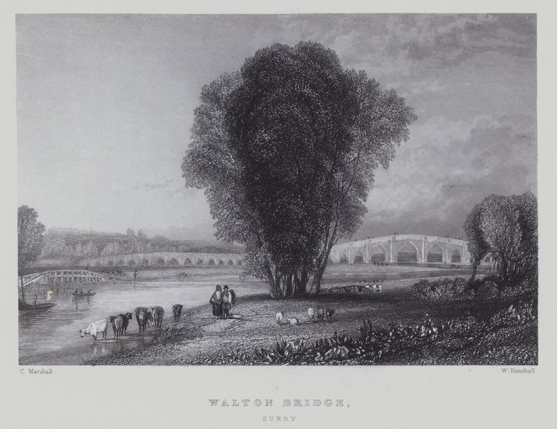 Walton Bridge, Surrey (gravyr) av English School